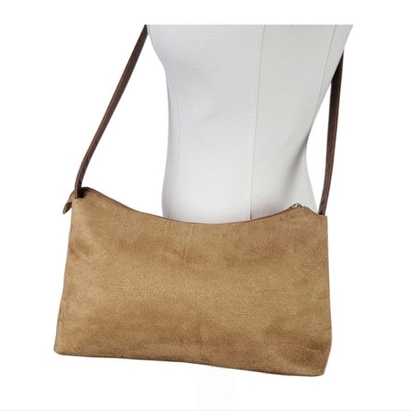 Vintage Cappelli Straworld Floral Beaded Faux Suede Shoulder Bag 2003 - Picture 3 of 14